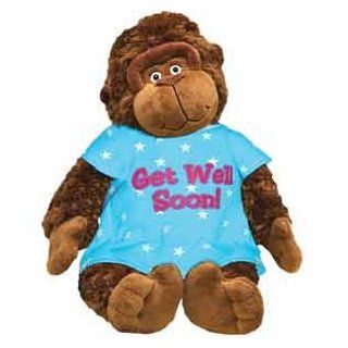 15" Adorable Plush GET WELL SOON Gorilla/MONKEY with HOSPITAL Gown/Cheer UP GIFT/Hope you FEEL BETTER/After SURGERY GIFT/INJURY/HOSPITALIZATION/Brighten SOMEONE'S DAY! SICKNESS/ILLNESS: Everything Else