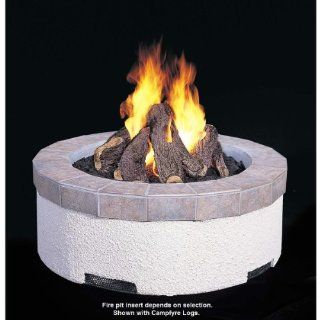 Peterson Outdoor Campfyre 34 Inch Propane Gas Manual Safety Pilot Fire Pit Package With Granite Tile Ring And Campfyre Logs : Patio, Lawn & Garden