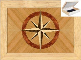 Compass Rose +MORE DESIGNS  Wood Art  Unique, No two are the same  Handmade USA Original work of Art Unmatched Quality.. . . . . COMPASS ROSE Jewelry Box   Inlay Wood Art. . . . . Sturdy Construction   Not some cheap foreign import. . . . . An Original wor
