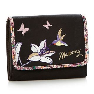 Mantaray Dark brown flapover hummingbird purse