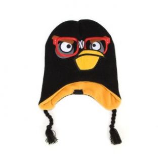 Angry Birds Black Bird Nerd Glasses Peruvian Beanie Hat: Knit Caps: Clothing