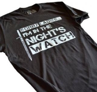 LeRage Shirts Men's  Game of Thrones SORRY LADIES I'M IN THE NIGHT'S WATCH: Clothing