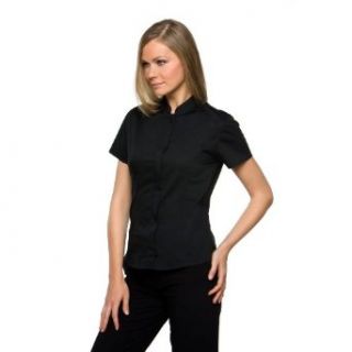 Bargear Ladies Short Sleeved Mandarin Collar Bar Shirt: Clothing