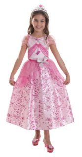 Barbie Kostm Prinzessin Pastel Kleid mit Diadem fr Fasching Karneval (116/122): Spielzeug