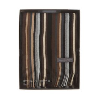 RJR.John Rocha Designer brown vertical striped scarf