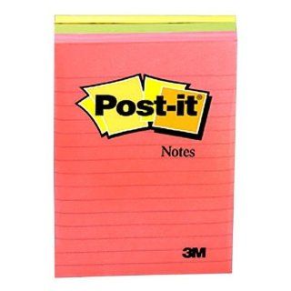 Post It Promo Pack,3 Blcke mehrfarbig,662,660,660 N, (liniert, 102 x 152 mm),3M Post it Notes Haftnotizen,: Bürobedarf & Schreibwaren