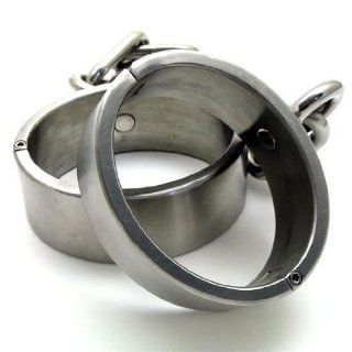 BDSM Erotik Schwere ovale Stahlfessel   Fufessel: Drogerie & Körperpflege
