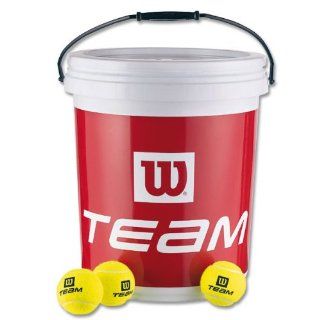 Wilson Uni Tennisblle Team W Trainer im Eimer, gelb, T1311B: Sport & Freizeit
