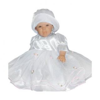 Sommer Taufkleid sommerliches Kleid Taufkleider Baby Babies fr Taufe Hochzeit Feste, Gre 80 86 Y14: Bekleidung