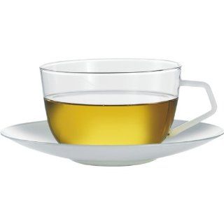 Jenaer Glas Gourmet Tea Tasse   Darjeeling mit Untertasse: Küche & Haushalt