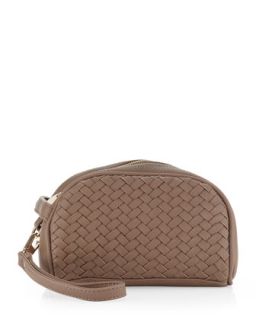 Gramercy Woven/Pebbled Cosmetic Case, Taupe