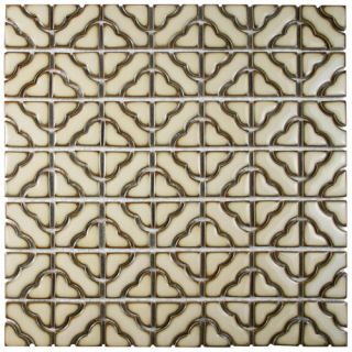 Jericho 12.5 x 12.5 Porcelain Mosaic Floor and Wall Tile in Beige by