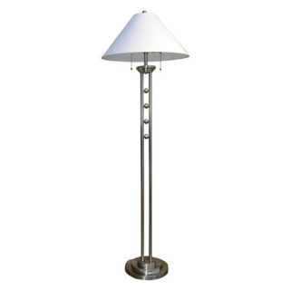 Ore International 6231FSN Metal Floor Lamp   Silvertone   Floor Lamps