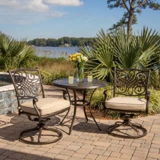 Traditions 3 Piece Bistro Set with Cushions by Hanover Outdoor
