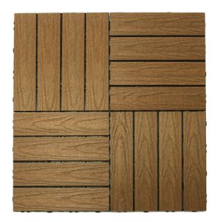 NewTechWood Naturale Composite Interlocking Deck Tiles in Peruvian