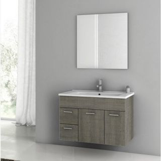 ACF by Nameeks ACF LOR01 GO Loren 33 in. Single Bathroom Vanity Set   Gray Oak Senlis   Bathroom Vanities
