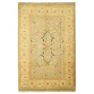 EORC 13148 Blue Hand knotted Wool Pashawar Rug (61 x 92)