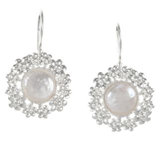 Flower Pearl Silver Earrings (Israel)   Shopping   Great