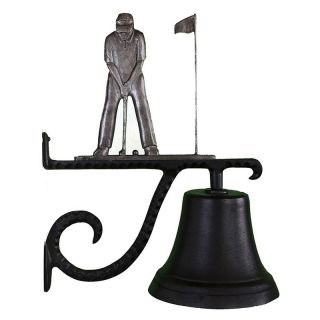 Cast Bell with Swedish Iron Putter Ornament   Weathervanes