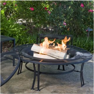 CobraCo Steel Mesh Rimmed Fire Pit and Bench Set