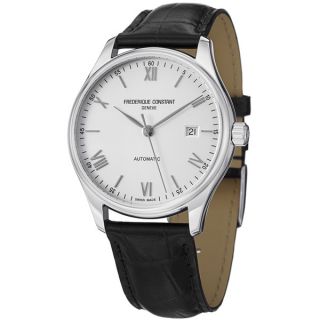 Frederique Constant Mens FC 303SN5B6 Index Silver Dial Leather