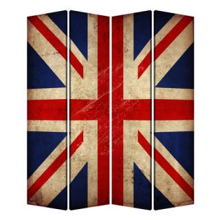 72 X 48 Union Jack 4 Panel Room Divider by Screen Gems