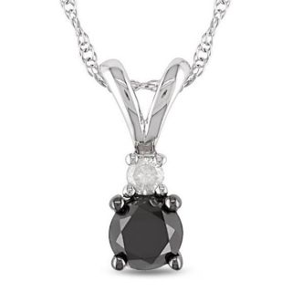 Haylee Jewels 10k White Gold 1/2ct TDW Diamond Fashion Necklace (H I