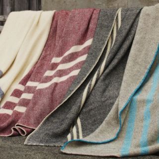 Coyuchi Striped Throw Wool Blanket