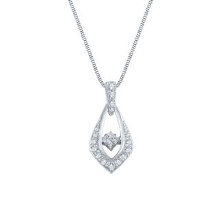 Auriya 14k White Gold 1/2ct TDW Dancing Diamond Pendant Necklace (H I