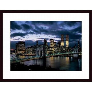 Brooklyn Bridge and Lower Manhattan Skyline at Dusk, 1973 by Dmitri