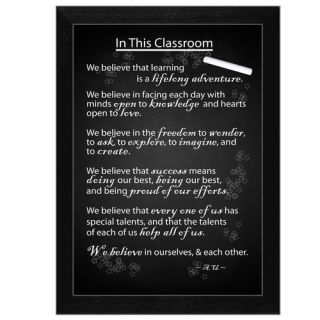 In the Classroom Framed Textual Art by Millwork Engineering