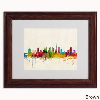 Michael Tompsett Bristol England Skyline Framed Matted Art