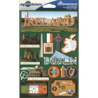 Jet Setters International Dimensional Stickers 4.5X6.75 Ireland
