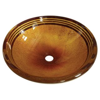 Kingston Brass Fauceture EVSPFB Napoli Round Glass Vessel Sink   Amber Bronze