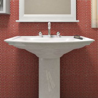 Tucana 0.59 x 0.59 Porcelain Mosaic Tile in Red by EliteTile