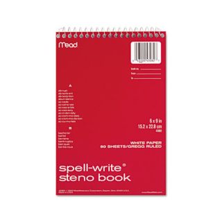 Spell Write Steno Book, Gregg Rule, 6 X 9, 80 Sheets/Pad