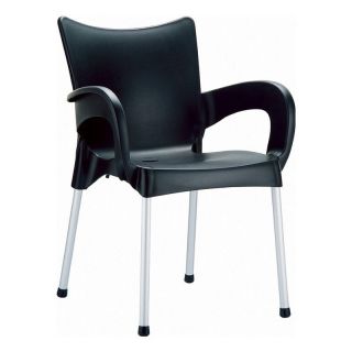 Compamia ISP043 BLA Romeo Resin Dining Armchair   Black   Set of 4