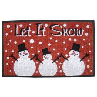 Creative Accents Let it Snow Snowman Coir SuperScraper Doormat   Doormats
