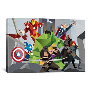 iCanvas Avengers Assmeble Geometric: Avengers by Marvel Comics Graphic