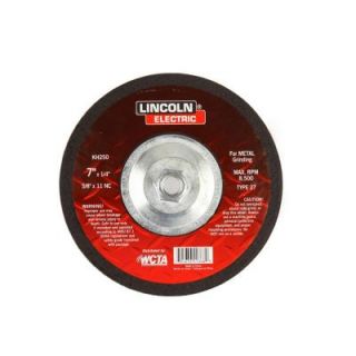 Lincoln Electric 7 in. x 1/4 in. Type 27 Grinding Wheel with Hub KH250