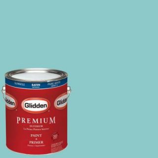 Glidden Premium 1 gal. #HDGB20 Bermuda Bay Satin Latex Interior Paint with Primer HDGB20P 01SA