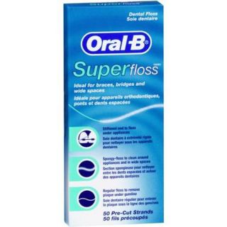 Oral B Super Dental Floss W/ 50 Pre Cut Strands