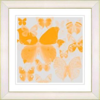 Studio Works Modern 'Butterfly Montage   Orange' Framed Print 12 x 12