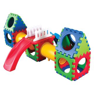 ECR4KIDS 30 Piece Tunnel Cube Play with Slide