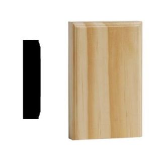 DecraMold DM 375   7/8 in. x 3 3/4 in. x 6 in. Solid Pine Miterless Plinth Block Moulding for Doors and Windows 10000151