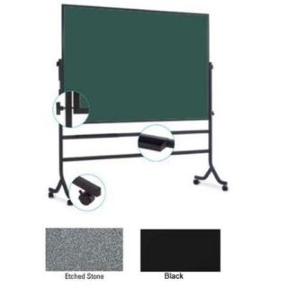 Marsh Industries Rs 34B 0000 Contemporary Reversible 36X48 Etched Stone Steel Rite Chalkboard Both Sides   Black