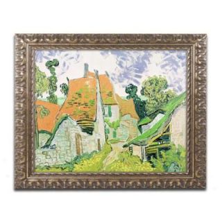 Trademark Fine Art 16 in. x 20 in. "Street in Auvers sur Oise" by Vincent van Gogh Framed Printed Canvas Wall Art BL0701 G1620F