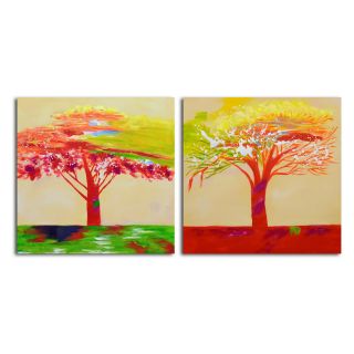 Omax Tree of Sunset Painting on Canvas   64W x 32H in.   Wall Art