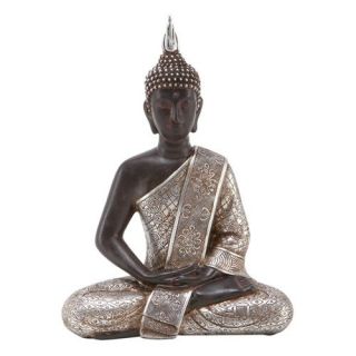 Woodland Imports 11H in. Buddha With Robe   Sculptures & Figurines