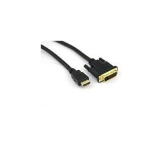 VCOM DVI M to HDMI M Black Cable, Gold Plated, 10'